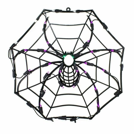 QUEENS OF CHRISTMAS 18 in. LED Spider Web Outdoor Window Display Light Decor S-HWN-LED-35LSP-18